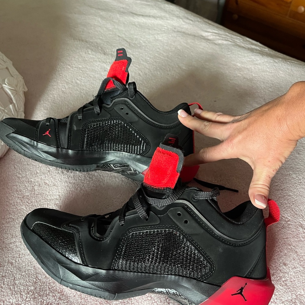 Men’s Jordans Black with Red Accents